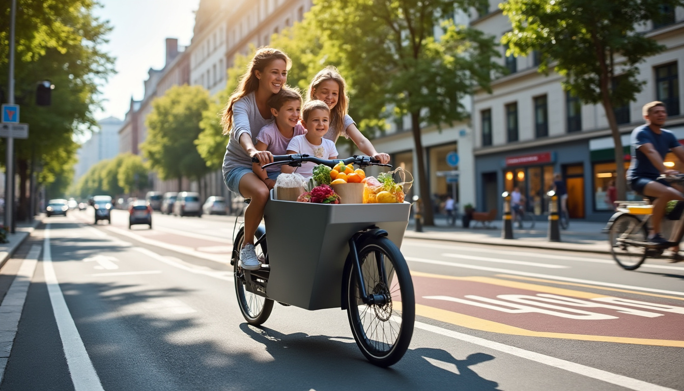 découvrez le vélo cargo électrique, une alternative écologique et pratique à la voiture pour transporter vos enfants et vos courses en toute simplicité.