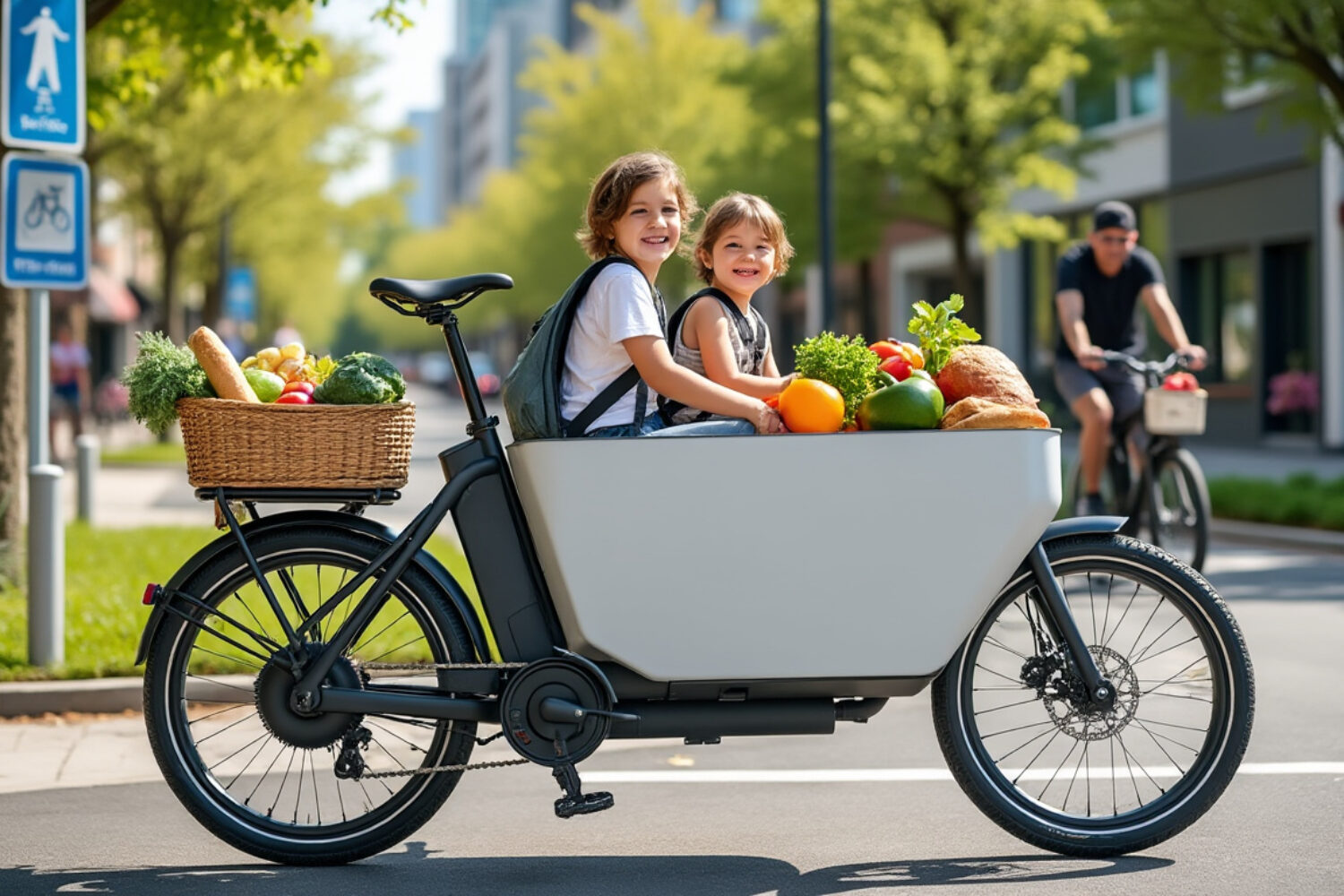 Le vélo cargo électrique, l&rsquo;alternative à la voiture pour transporter enfants et courses