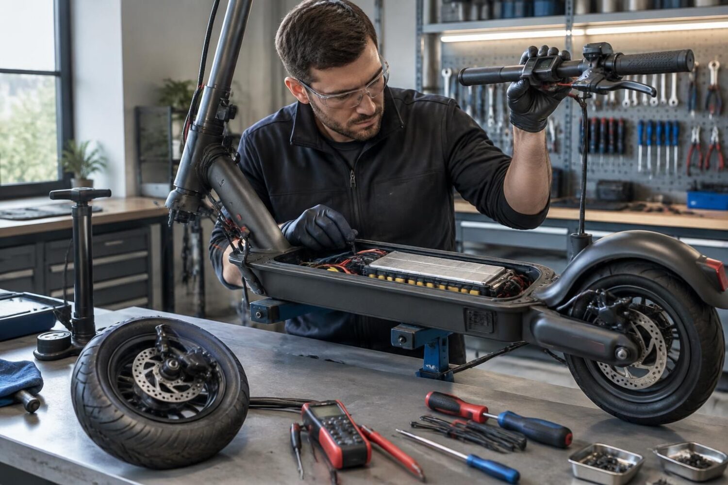 Réparer une trottinette électrique : pannes courantes, batterie, roue et accélérateur