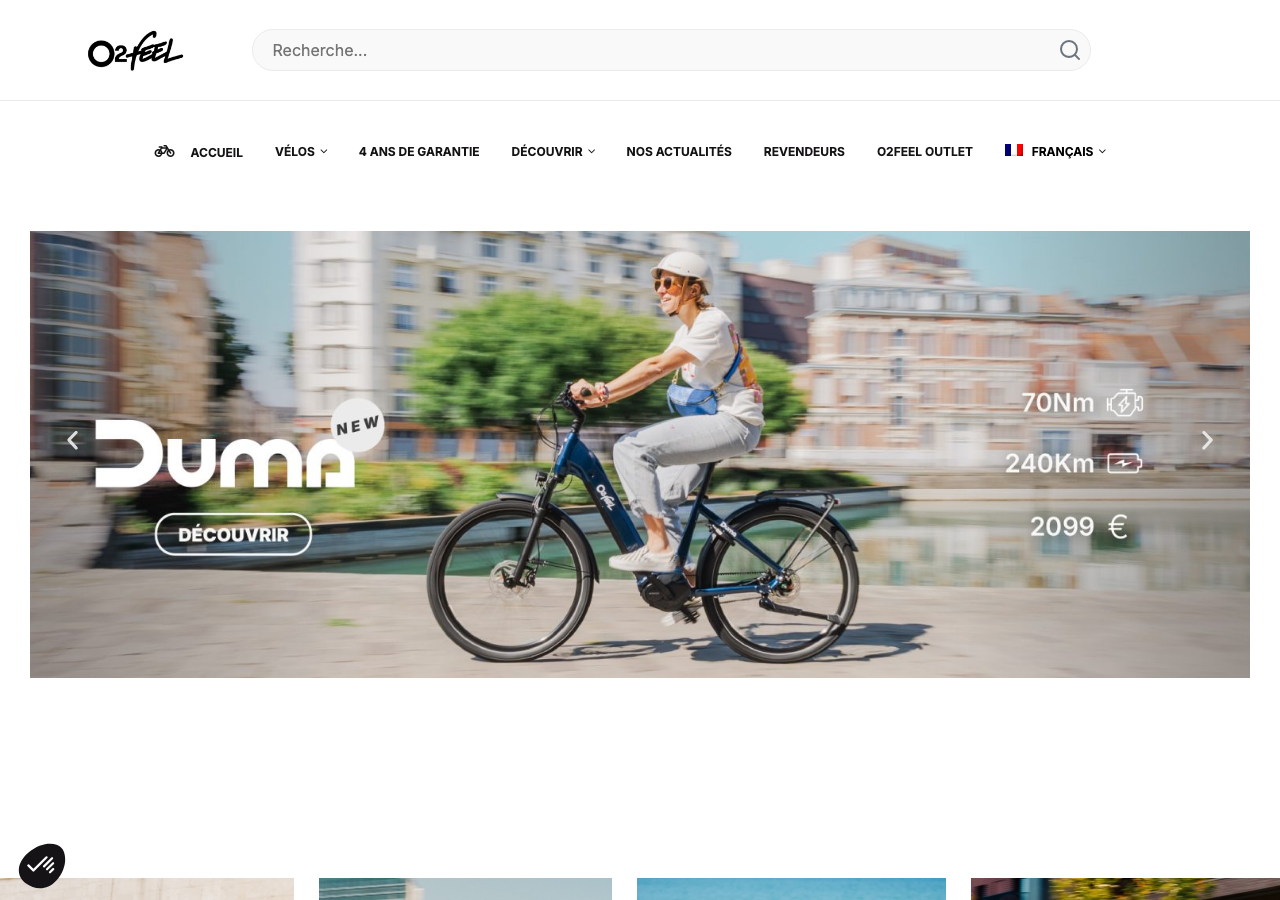Capture d'écran du site o2feel.com